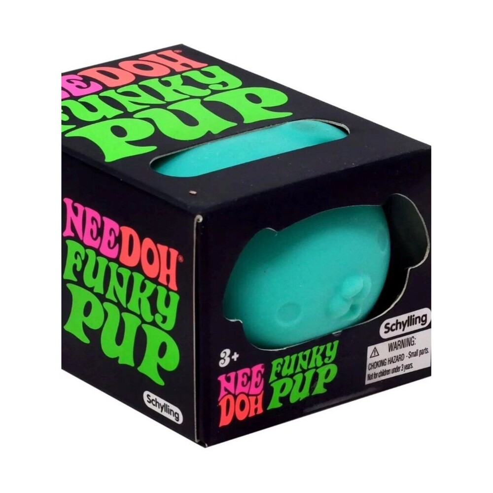 Schylling Official Needoh Funky Pup Squishy Nee doh Teal
